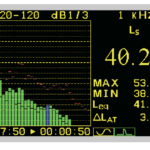 Режим 1/3 октавного анализатора спектра в шумомере-виброметре АССИСТЕНТ-TOTAL